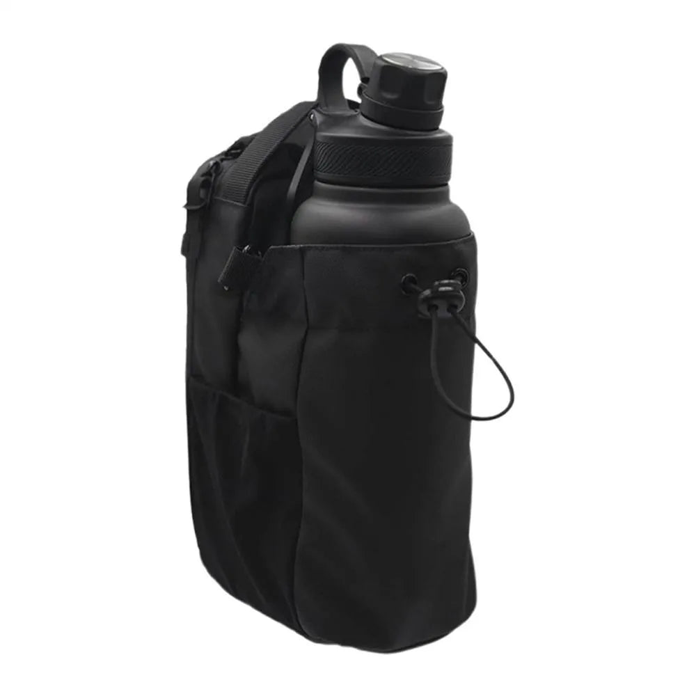 Large Capacity Magnetic Water Bottle Bag Multi-Pocket Portable Gym Specific Water Cup Holder Crossbody Magnet Gym Bag