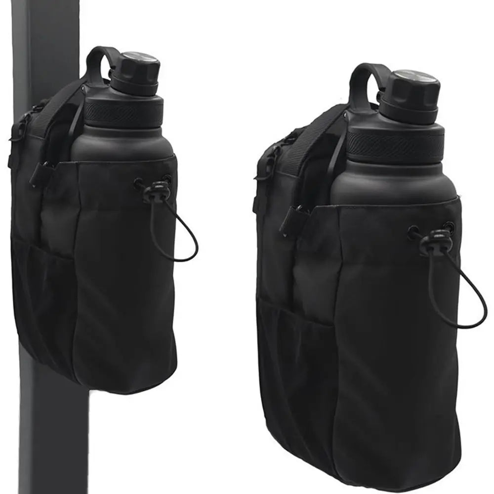 Large Capacity Magnetic Water Bottle Bag Multi-Pocket Portable Gym Specific Water Cup Holder Crossbody Magnet Gym Bag
