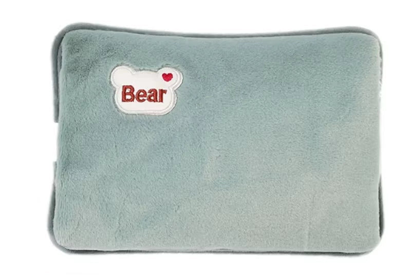 Electric Hot Water Bag Reusable Plush Hot Water Bottle EU Plug Charging Heating Water Bags Winter Warm Hand Pocket