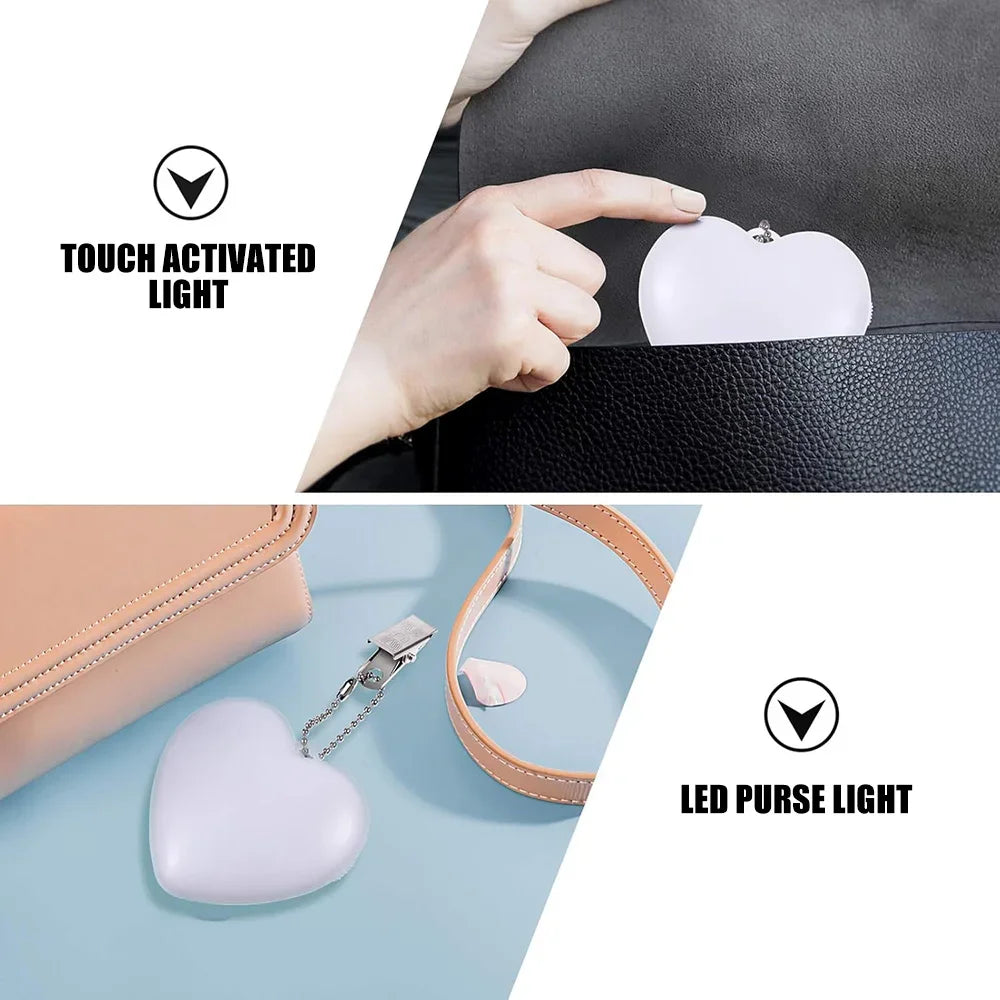 Portable Mini LED Automatic Sensor Purse Light Touch Activated Handbag Lamp Night Light Gifts for Women Backpack Night Light