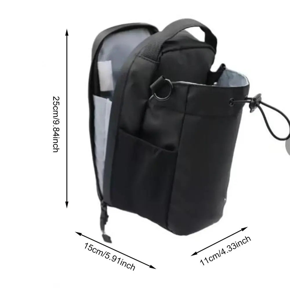 Large Capacity Magnetic Water Bottle Bag Multi-Pocket Portable Gym Specific Water Cup Holder Crossbody Magnet Gym Bag