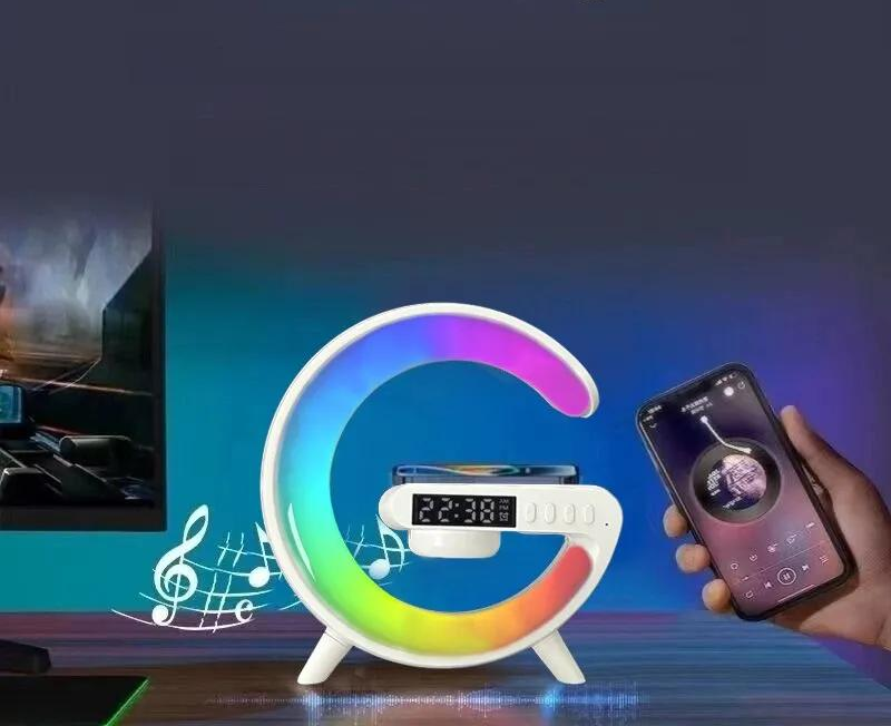 3 in 1 Bluetooth speaker met draadloos oplader, LED bureaulamp