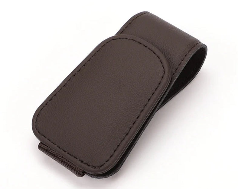 Car Glasses Holder Universal Sun Visor Clip Sunglasses Holder Microsoft Leather Eyeglasses Hanger Ticket Clip Glasses Mount