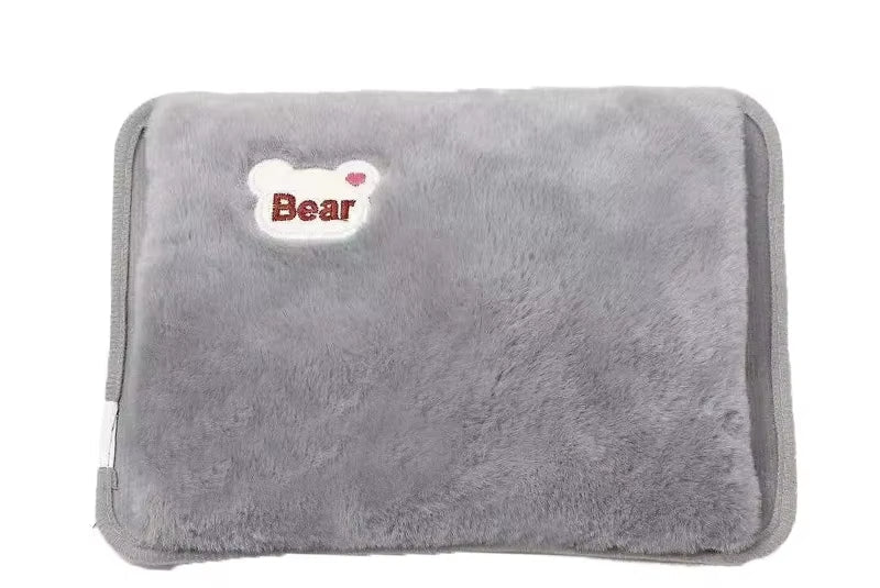 Electric Hot Water Bag Reusable Plush Hot Water Bottle EU Plug Charging Heating Water Bags Winter Warm Hand Pocket