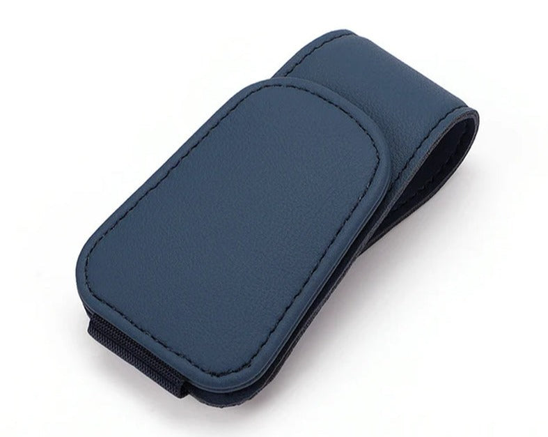 Car Glasses Holder Universal Sun Visor Clip Sunglasses Holder Microsoft Leather Eyeglasses Hanger Ticket Clip Glasses Mount