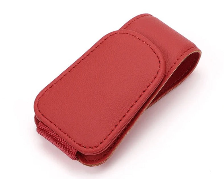 Car Glasses Holder Universal Sun Visor Clip Sunglasses Holder Microsoft Leather Eyeglasses Hanger Ticket Clip Glasses Mount