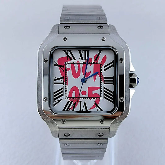 NH35 Square Watch Men'S Automatic Watch Roma Case Folding Buckle Bracelet Custom Logo NH35 NH36 Movement Watch